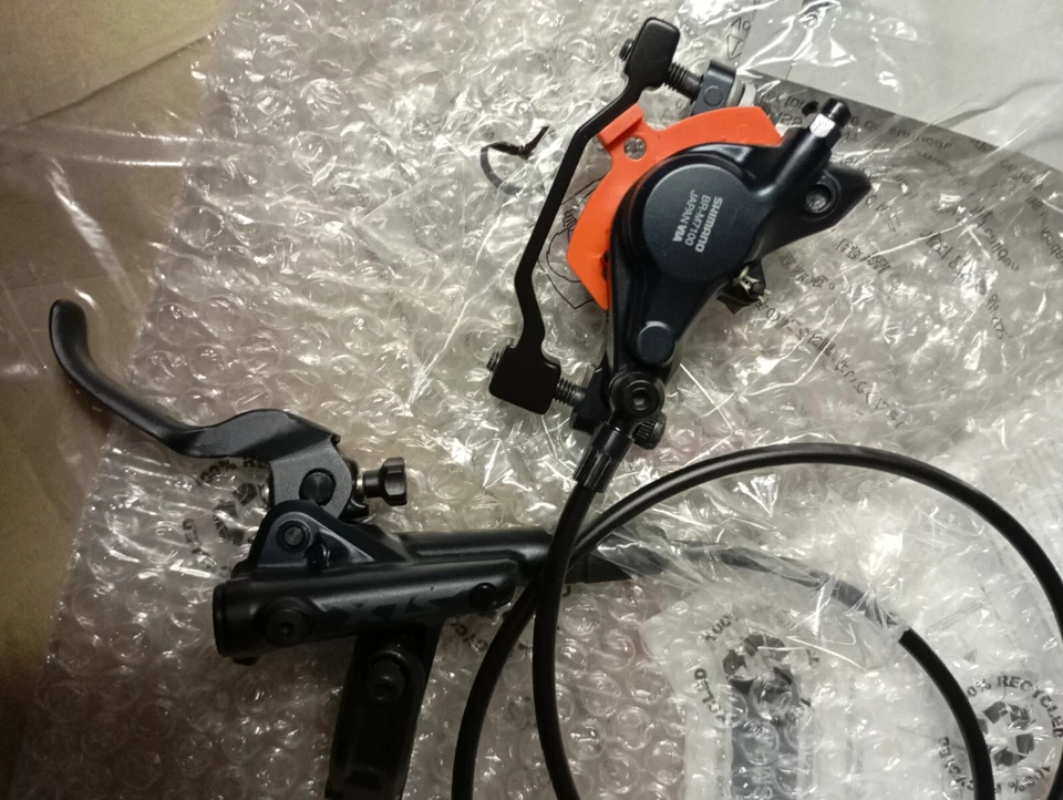 freno mtb anteriore nuovo shimano slx bl-m7100 tubo olio 85cm pronto all uso - Immagine 4 di 4