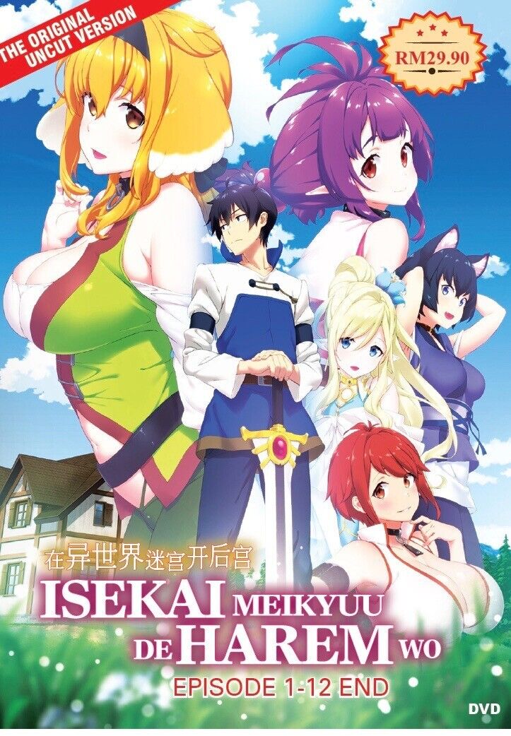 Isekai Meikyuu de Harem Wo (VOL.1 - 12 End) ~ All Region ~ Anime DVD ~