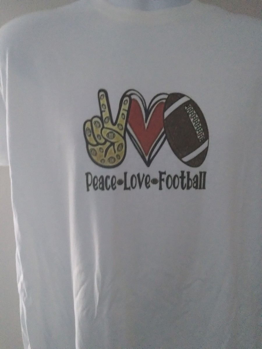 トップス ACCESS PEACE L/S FOOTBALL SHIRTS PEACE LOVE FOOTBALL MENS T -SHIRT SIZE 2X LARGE NEW | eBay