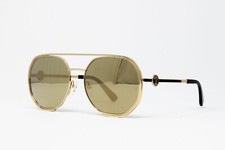 Moschino Sunglasses Women's Round MOS052S 000 Rose Gold 57mm Gold Lens NEW