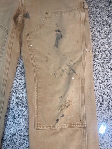 Pantalone Carhartt doppio ginocchio marrone taglia 32x30 pittore falegname B01 invecchiato - Foto 3 di 10