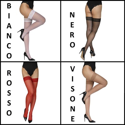 Annes 'SINDIS' fantasy women's stockings French elastic band on silicone 15 Den