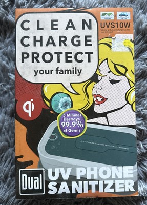 Phone Sanitizer Wireless Charger|UV Kills 99.9% Germs|Dual Electronics|UVS10W