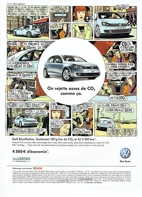 Werbung Advertising 118 2010 VW La Golf BlueMotion CO2 VW