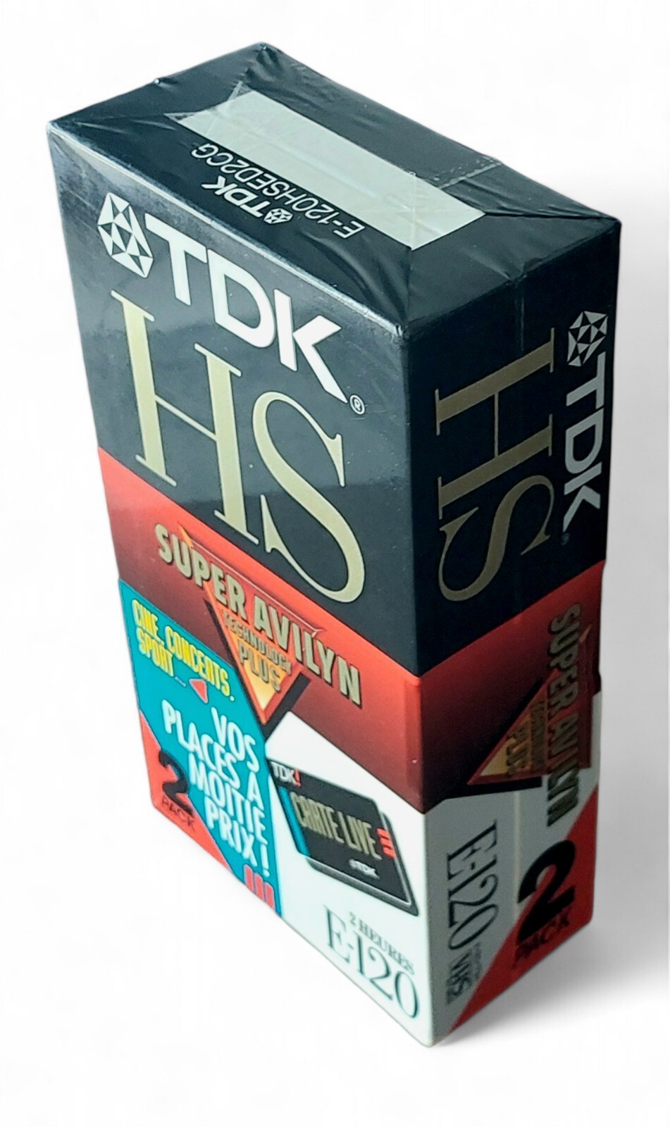 Cassette VHS TDK E-120HS High Quality boîtier scellé de collection