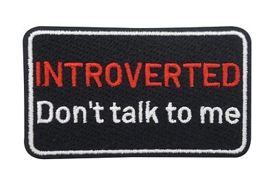 FINALLY HOME Lustiger Spruch Patch zum Aufbügeln | Introverted dont talk to me Aufnäher