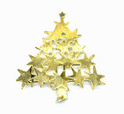 Dansk Brass Christmas Tree Trivet Original Box 10.5"H x 9"W READ