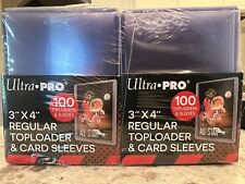 Ultra Pro 3X4 Regular Toploaders 35pt Point Package of 200 WITH Card Sleeves 