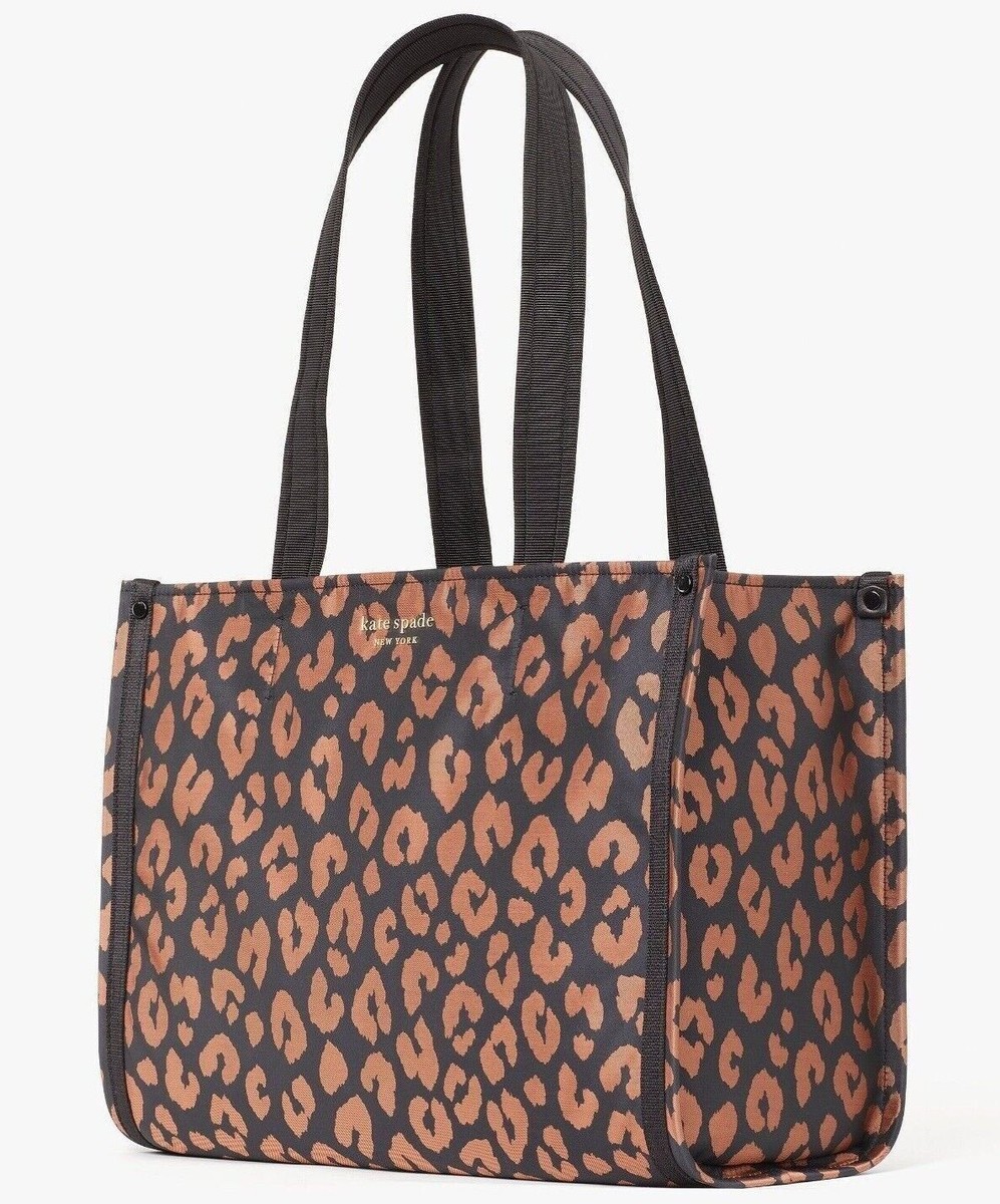 Kate Spade Sam Medium Nylon Tote Leopard K4462 Leopardo