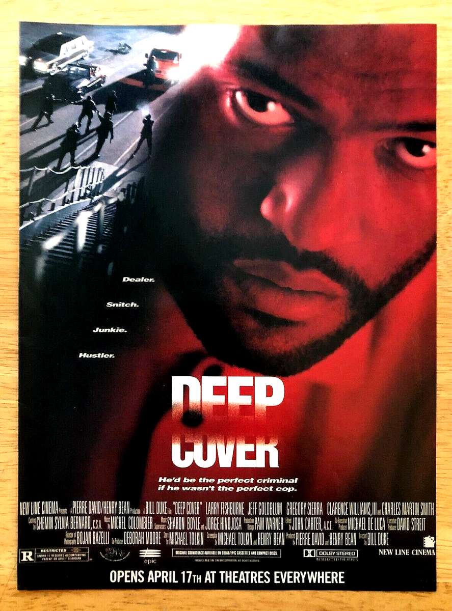 DEEP COVER' MOVIE ADVERTISEMENT—LAURENCE FISHBURNE—1992