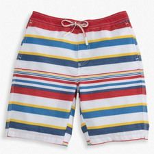 NWT JOHNNIE-O 55 BOYS HOPE TOWN STRIPED HALF ELASTIC SWIM SHORTS TRUNKS SZ 5