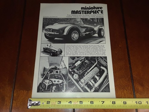 CROSLEY SCOT SUPERCHARGED SPORTS CAR ORIGINAL 1972 ARTICLE - Foto 7 di 10