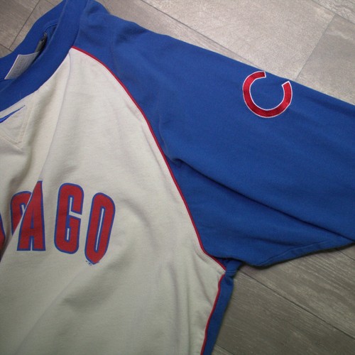 90s VTG Team Nike Chicago Cubs Jersey Pullover XL Henley BP Batting Practice - Picture 4 of 5