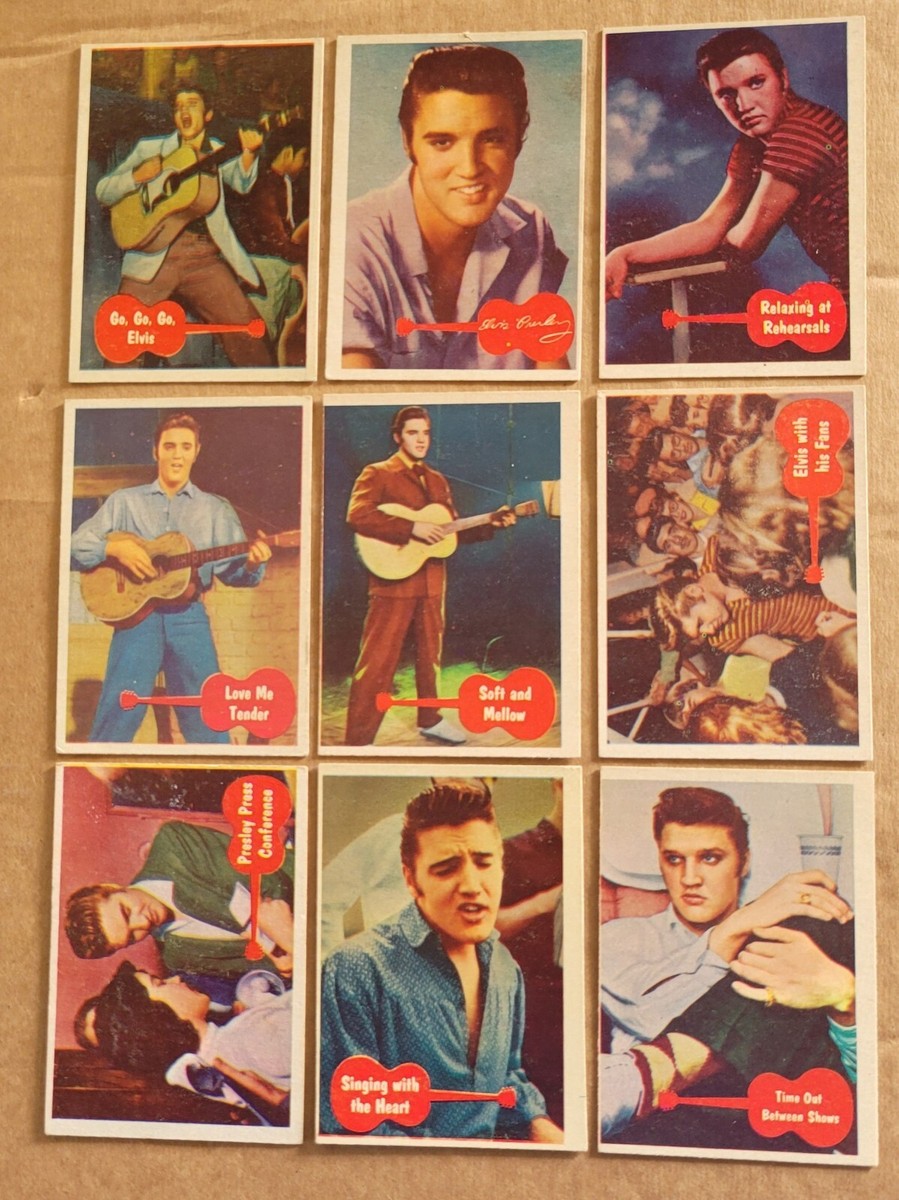1956年 エルビス・プレスリー Elvis Toppsカード コンプリート! 1956 Topps Bubbles Elvis Presley Complete Set 66 Cards W
