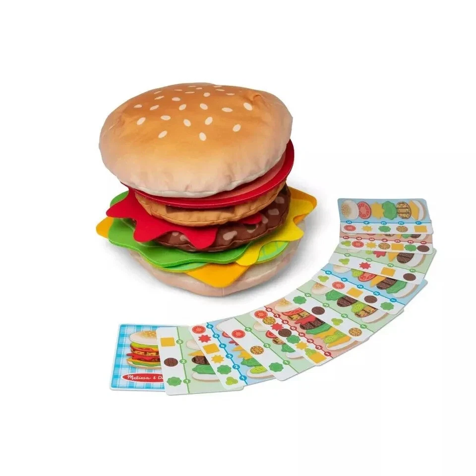 Melissa & Doug Hamburguesas Apilamiento, Juegos a Juego y Atrapar, Nuevo en Caja Foto 3 de 4
