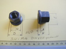 DIN 6331 S AMF Sechskantmuttern mit Bund, Festigkeitsklasse10,
