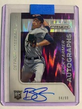 2015 Panini Prizm Auto Purple Flash Prizm #D /99 Buck Farmer #55 Rookie Auto RC