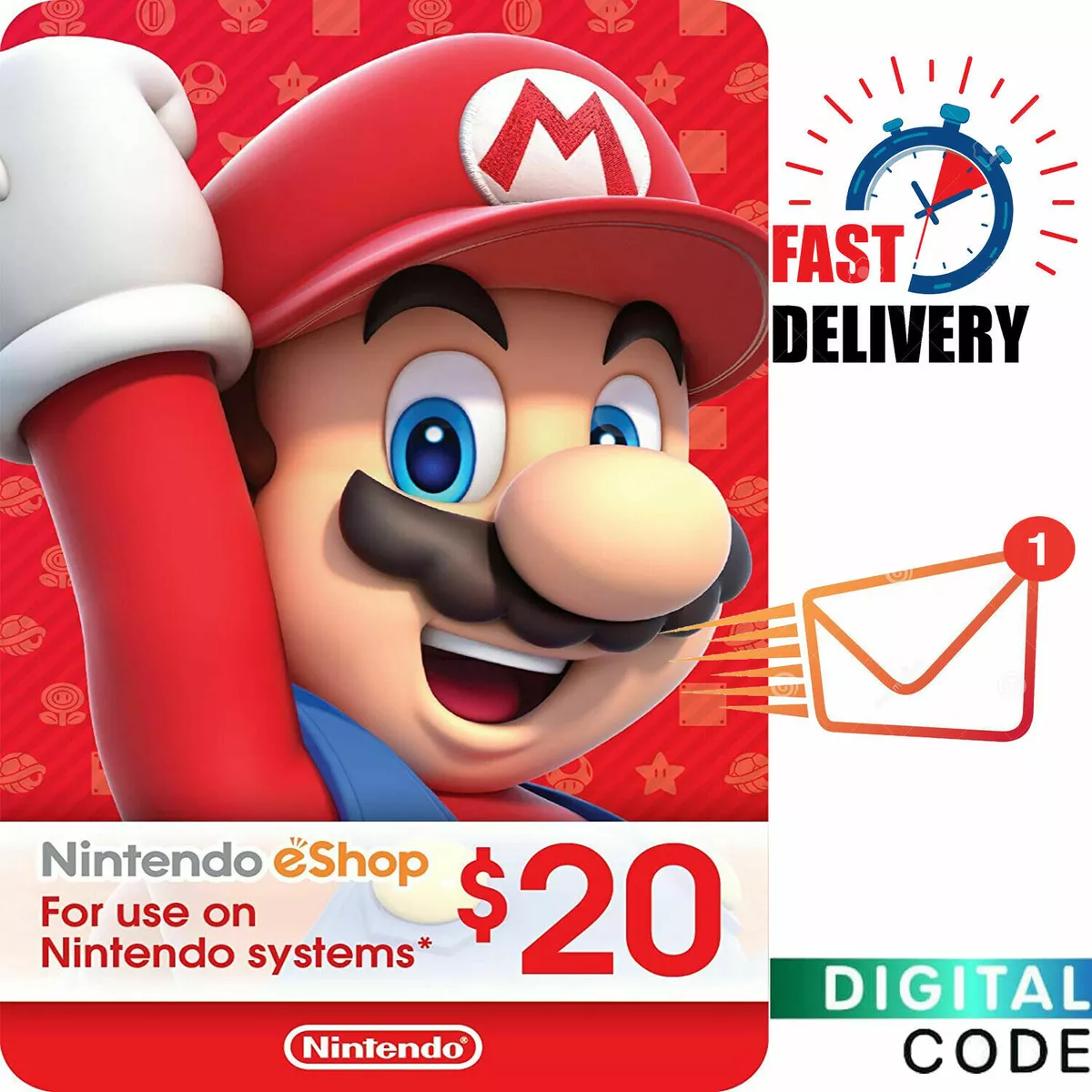 Nintendo eShop Card 20 USD | USA Account digital for Nintendo Switch