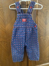 Vintage Oshkosh B  Gosh Floral Overalls - Size 18 Months