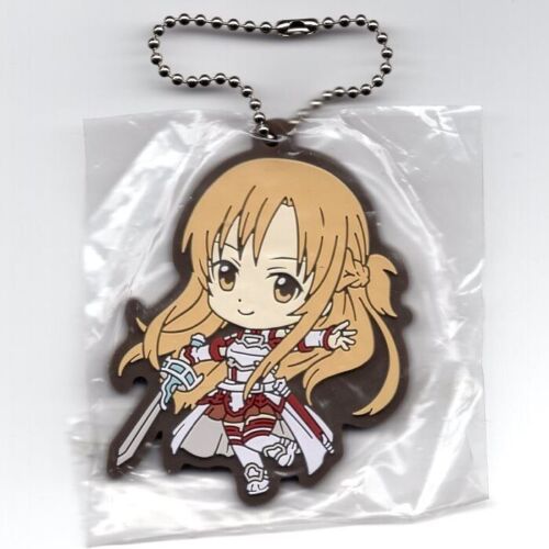 rubber keychain strap accessory Sword Art Online SAO anime Asuna Yuuki