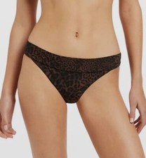 $85 Jets Womens Brown Pantera Animal Print Bikini Bottom Swimwear Size AU16/US12
