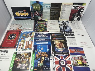 Large Lot Of Video Game Manuals and Papers Nintendo PlayStation Xbox Atari