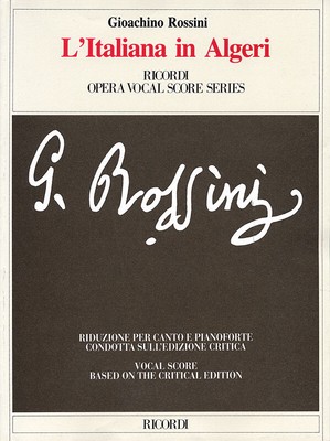 Rossini L'Italiana in Algeri Critical Edition Vocal Score Piano Sheet Music
