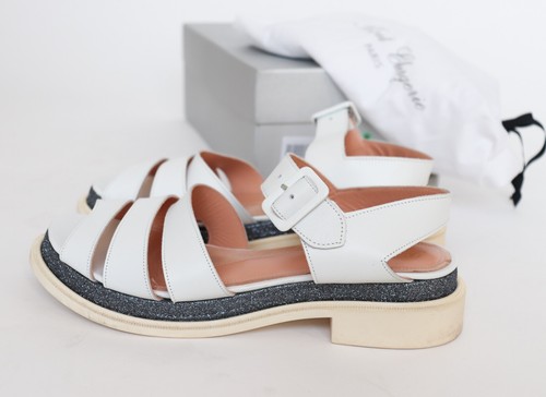 Sandalias planas Robert Clergerie Corson de cuero blanco - en caja - pequeñas 39 / Reino Unido 6 - Imagen 5 de 10