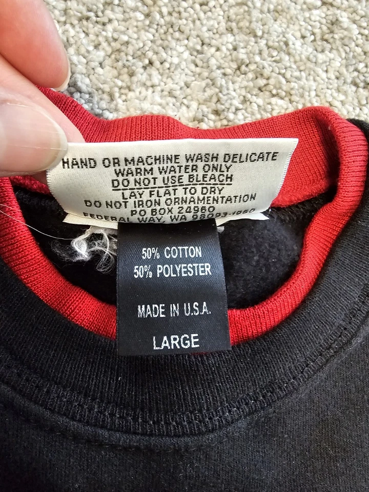 Christine Alexander Vintage Ladybug Sweater - Large, Red & Black, Made in USA,#A - Image 4 of 4