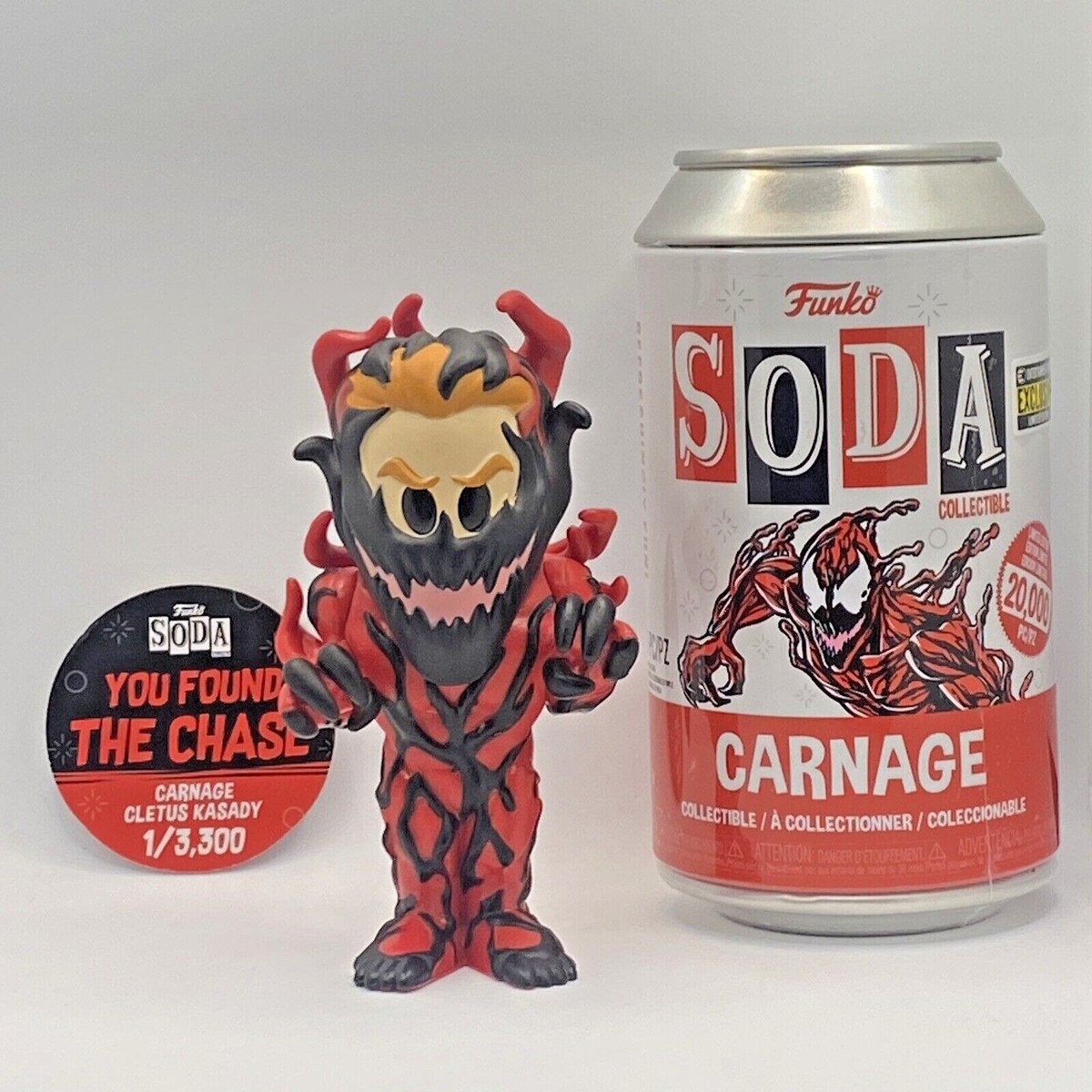 Funko Soda Marvel Carnage Cletus Kasady Chase 1/3300 Vinyl Figure