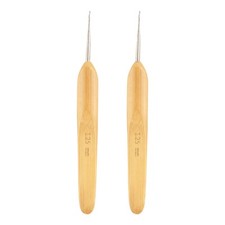 JubileeYarn Steel Crochet Hooks w/Bamboo Handle - 2pc Sets