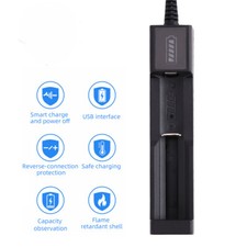 USB Smart Battery Charger For 26650 14500 16340 Rechargeable Li-Ion Batteries