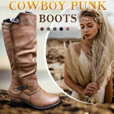 womens western cowboy knee boots punk boots