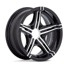 (1) 15x6 -6 Helo HE827 Pace 6x5.5 Gloss Black...