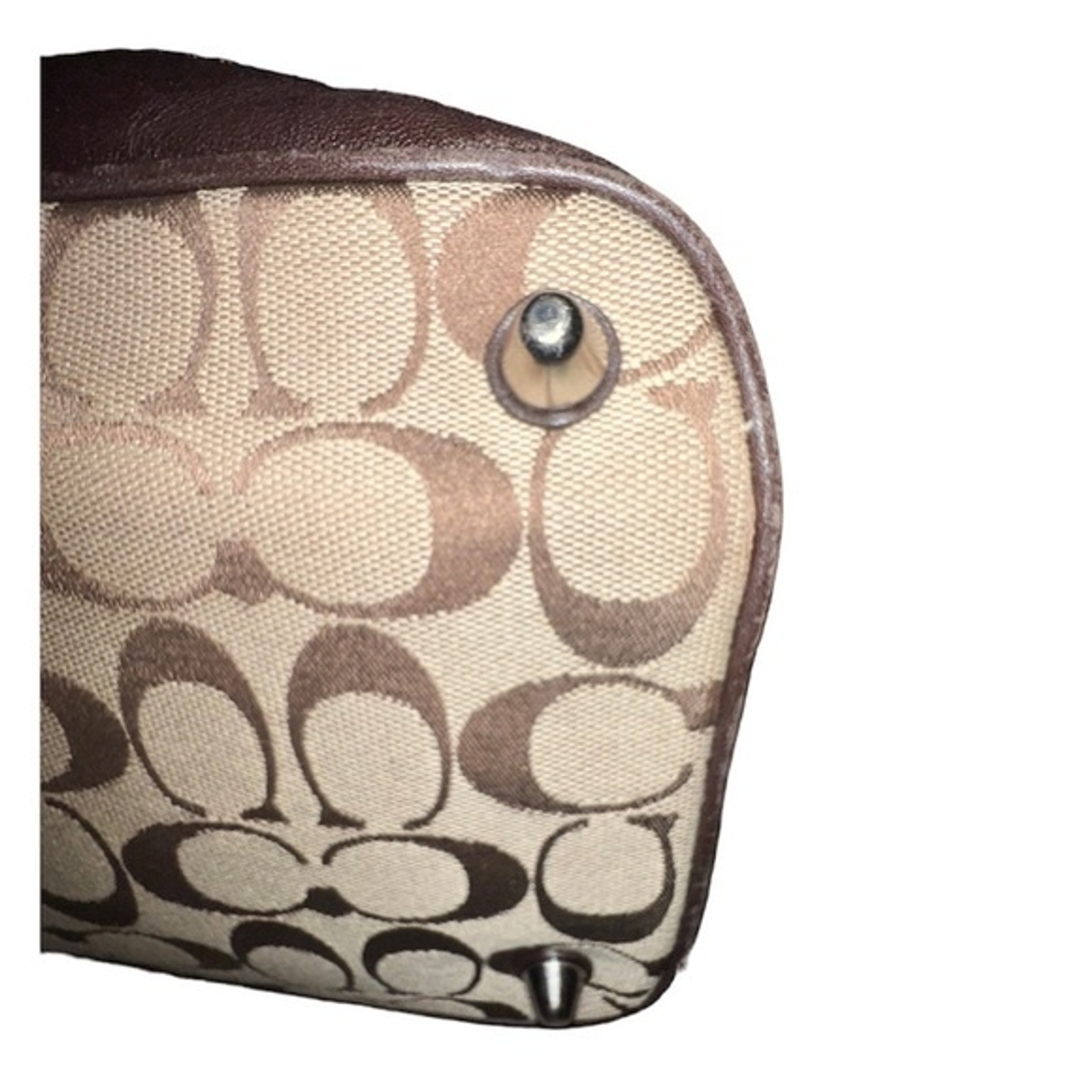 Coach Authentic Hampton F12643 Brown Signature Sa… - image 4