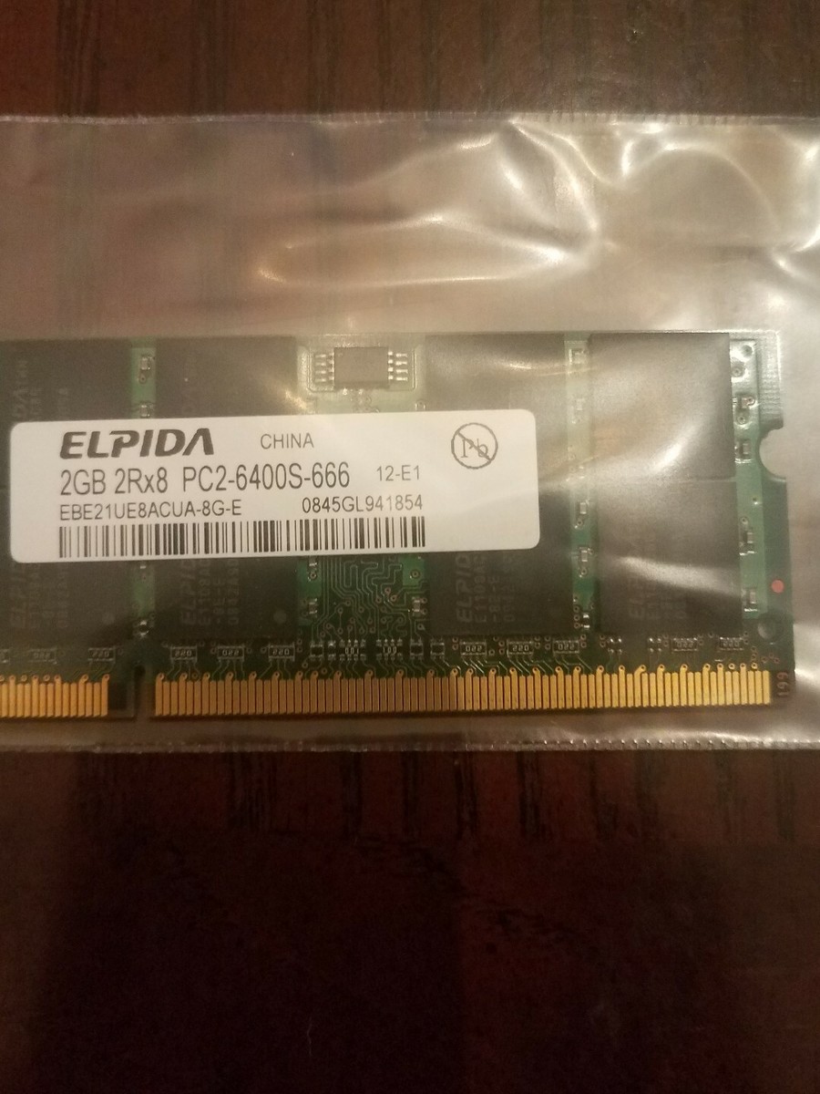 2Rx8 2GB Elpida PC2-6400S-666 Ram ELPIDA | .com (EBE21UE8AFFA-8G-F