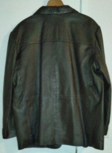 California L.A. Leather Brown Leather Jacket 46R Two Button In Great Condition - Picture 6 of 12