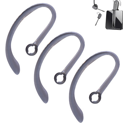 3 pcs. Medium Plantronics Gray Earhooks/Earclip for SAVI CS540 W740 W745 W440