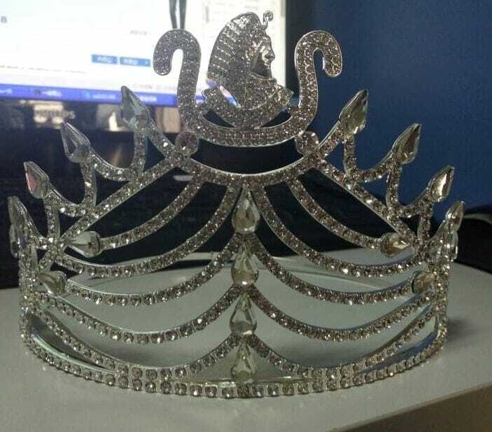 New Daughter of Isis Crown in silver tone with all white