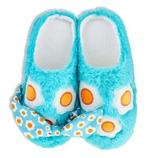 Way To Celebrate Women's Blue 2-PC Flower Headband Slip-on Slippers: M 7-8