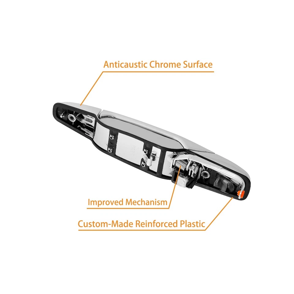 Exterior Chrome Door Handle Rear Right for 2007-2013 Chevy Silverado GMC Sierra - Image 4 of 4