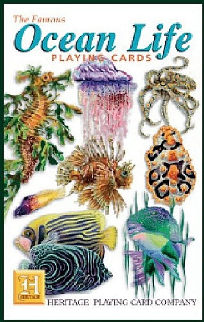 Ocean Life set of 52 playing cards + jokers REDUCED! DAMAGED BOX