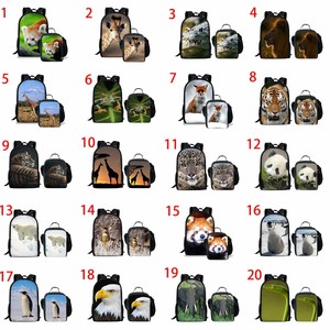 panda backpack and lunchbox