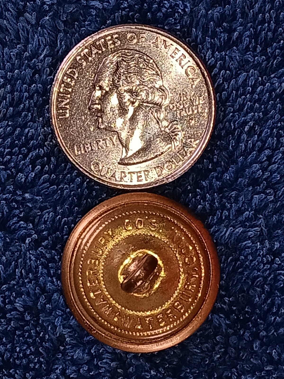 Vtg POD Post Office Department Uniform Buttons USPS Brass Waterbury CT