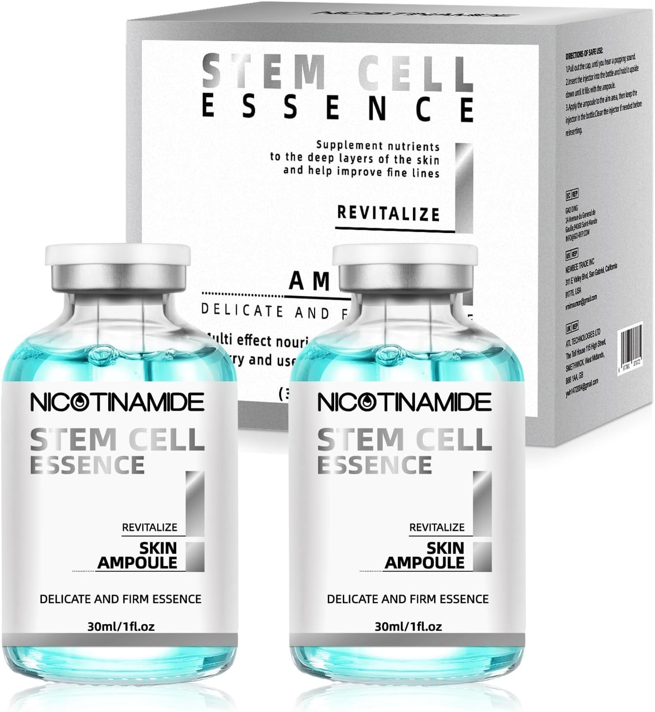 Stem Cell Serum for Face, Professional Anti-Aging Ampoule Serum with Collagen F
