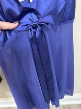 Victoria's Secret Purple Babydoll Lace Slip Lingerie Vintage Bow Detail XS