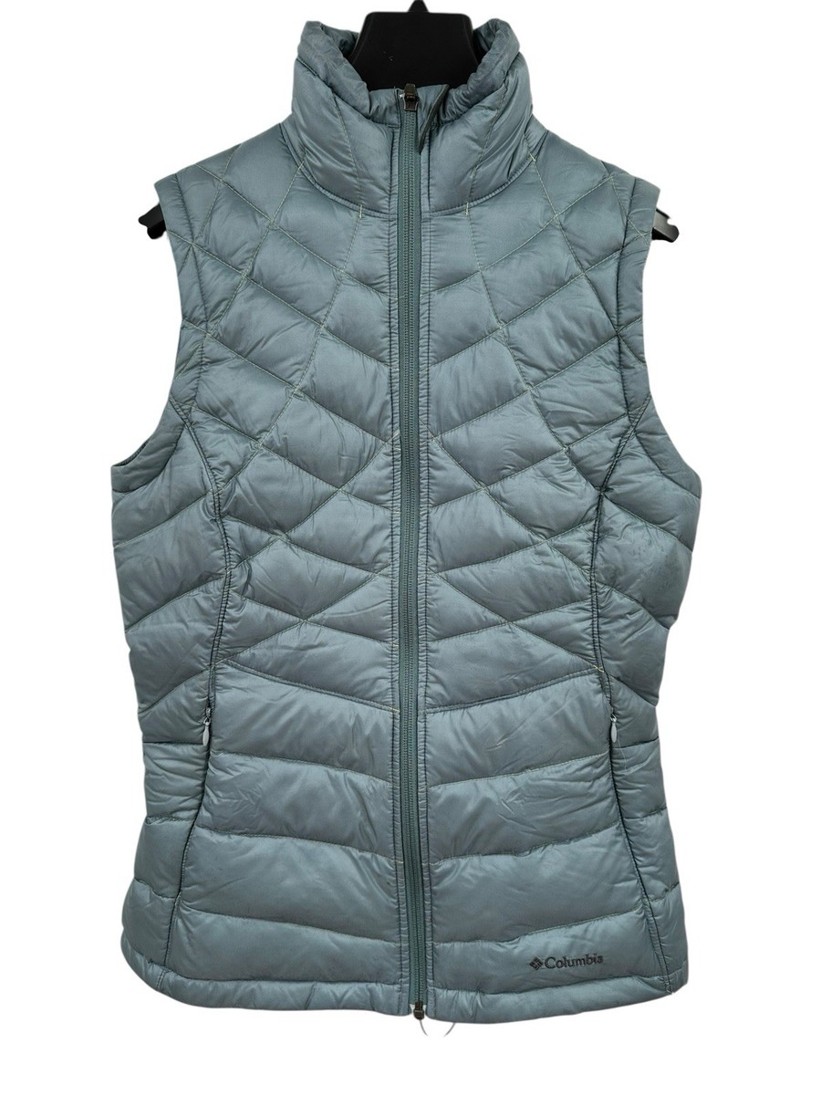 Columbia Omni Heat Puffer Vest Womens XS Blue Lined Outdoors