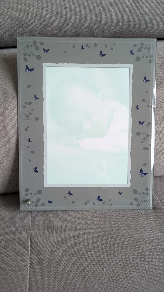CADRE PHOTO EN VERRE Motif Papillon - Photo 2/3