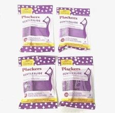 Plackers Gentleslide Dental Flossers For Tight Teeth, Cool Mint Flavor (4 Pack)