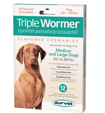 Durvet Triple Wormer for Medium and Large Dogs 12ct